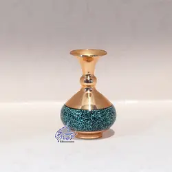 گلدان فیروزه کوب مدل شلغمی سایز 13 - سوغات مادرجون