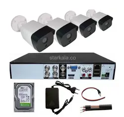 پکیج دوربین مداربسته 4 عددی C4 مناسب برای منزل و ساختمان اداری