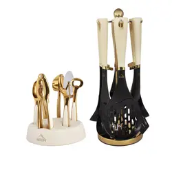 ابزار آشپزی وون ست 14 پارچه رنگ کرم مدل WOON polar ML-LUXE