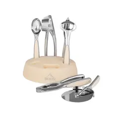 ابزار آشپزی وون ست 7 پارچه رنگ کرم مدل WOON Polar-ML