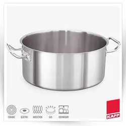 ماهیتابه خورشت پز تمام استیل KAPP ترکیه                                               مدل : TB-Shallow Stew Pan