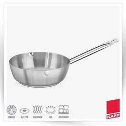ماهیتابه مخروطی با لبه دو طرفه تمام استیل KAPP ترکیه                                               مدل : TB-Conical Saute