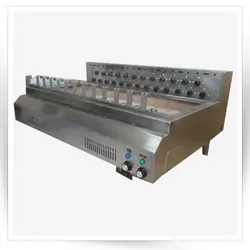 منقل اتوماتیک 25 سیخه با بادبزن برقی تمام استیل                                             مدل : TB-OTOMATİK MANGAL