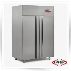 یخچال کابینتی ایستاده نوشابه و سالاد 2 درب استیل و شیشه ای                                               مدل : TB-EMP.140.80.01