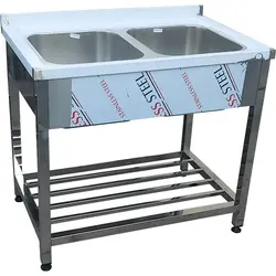 سینک یا وان شتشو استیل دولگنه 120 سانت آشپزخانه صنعتی