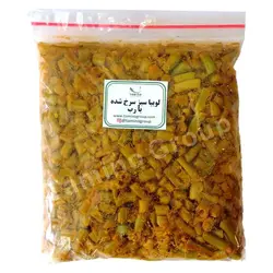 لوبیا سبز سرخ شده با رب