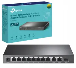 TPLINK TL-SL1311P 8-Port 10/100Mbps + 3-Port Gigabit Desktop Switch with 8-Port PoE