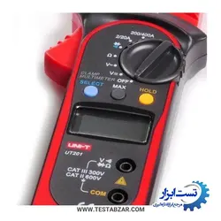 کلمپ آمپر متر یونیتی 400 آمپر AC مدل UNI-T UT 201 - تست ابزار