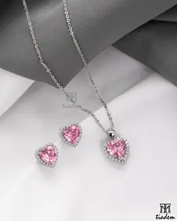 نیم‌ست قلب صورتی کد SNE170