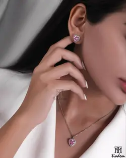 نیم‌ست قلب صورتی کد SNE170