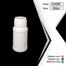 بطری پلی اتیلن 250 سی سی استوانه ای با رنگبندی + درب | تیک پلاست