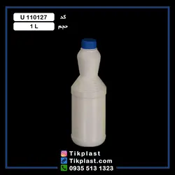 بطری پلی اتیلن یک لیتری پلاستیکی شوینده + درب فوم دار و قفل کودک | تیک پلاست