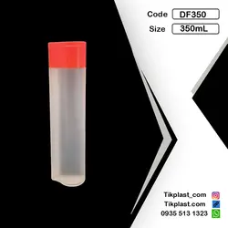 بطری شامپو 350 میلی لیتر استوانه ای طرح دار + درب | تیک پلاست