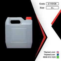 بطری و گالن 4 لیتری کتابی پلاستیکی پلی اتیلن مواد نو با رنگبندی + درب | تیک پلاست