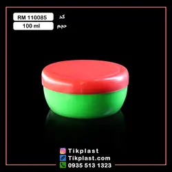 قوطی کرم 100 گرمی تک جداره پلاستیکی درجه 1 با رنگبندی + درب | تیک پلاست