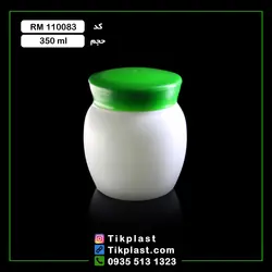 قوطی کرم 350 میلی لیتر پلاستیکی خارجی با رنگبندی + درب | تیک پلاست