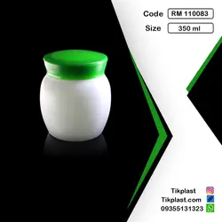 قوطی کرم 350 میلی لیتر پلاستیکی خارجی با رنگبندی + درب | تیک پلاست