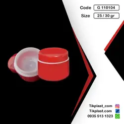 قوطی کرم معجزه دو جداره ( پاستور ) 25 گرمی خارجی + درب | تیک پلاست
