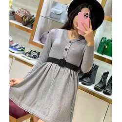 پیراهن بافت ۳ دکمه