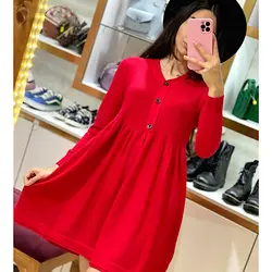 پیراهن بافت ۳ دکمه