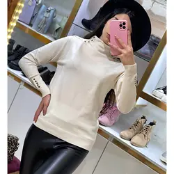 بافت ترک یقه دکمه