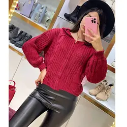 ژاکت بافت جلوزیپ