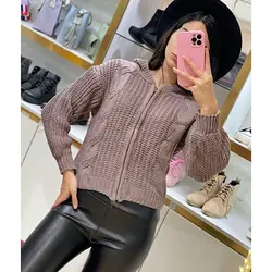 ژاکت بافت جلوزیپ