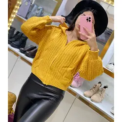 ژاکت بافت جلوزیپ