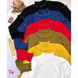 بافت یقه اسکی مرواریدی