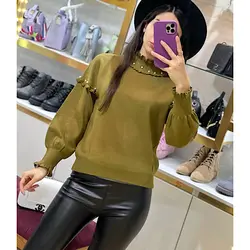 بافت یقه اسکی مرواریدی