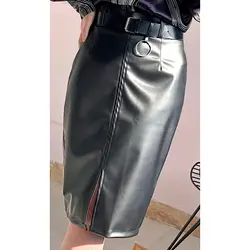 دامن چرم مشکی