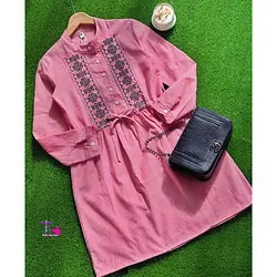 پیراهن گلدوزی جلودکمه