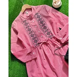 پیراهن گلدوزی جلودکمه