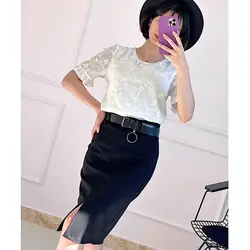 شومیز آستین کوتاه دانتل