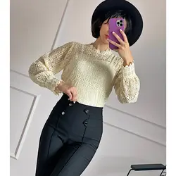 شومیز دانتل کرم