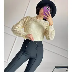 شومیز دانتل کرم