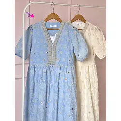 پیراهن خامه دوزی مرواریدی