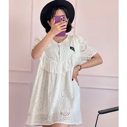 پیراهن خامه دوزی چیندار