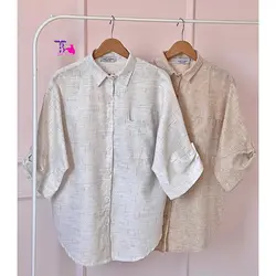 شومیز مانتویی لینن کنفی