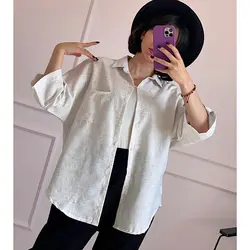 شومیز مانتویی لینن کنفی