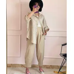 شومیز مانتویی لینن کنفی