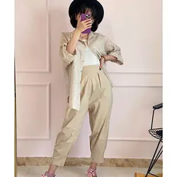 شومیز مانتویی لینن کنفی