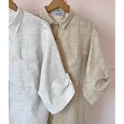 شومیز مانتویی لینن کنفی