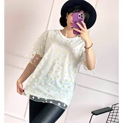 تیشرت بابونه سفید