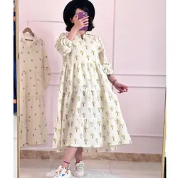 پیراهن لینن طرحدار