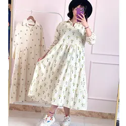 پیراهن لینن طرحدار