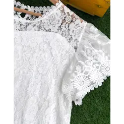 شومیز سفید آستین کوتاه