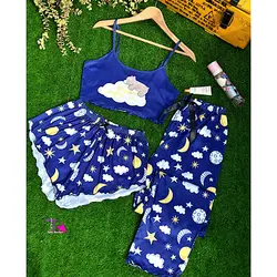 ست سه تیکه سرمه ای خرسی