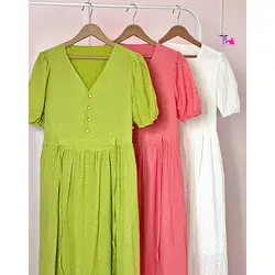 پیراهن خامه دوزی بلند