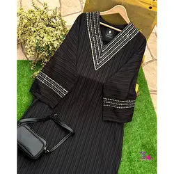 پیراهن مانتویی بغل چاکدار